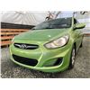 Image 2 : 16 -- 2013 HYUNDAI ACCENT, GREEN, 225867 KMS, FRONT WHEEL DRIVE