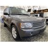 Image 8 : 103 -- 2006 LAND ROVER RANGE ROVER HSE, GREY, 240648 KMS, 4X4