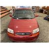 Image 8 : 3 -- 2005 CHEVY AVEO, RED, 116981 KMS, FRONT WHEEL DRIVE