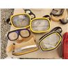 Image 2 : 646 -- DIVING EQUIPMENT, MULTIPLE PAIRS OF GOGGLES, SNORKLES, DIVING BAG, OXYGEN TANK AND GAS LINES