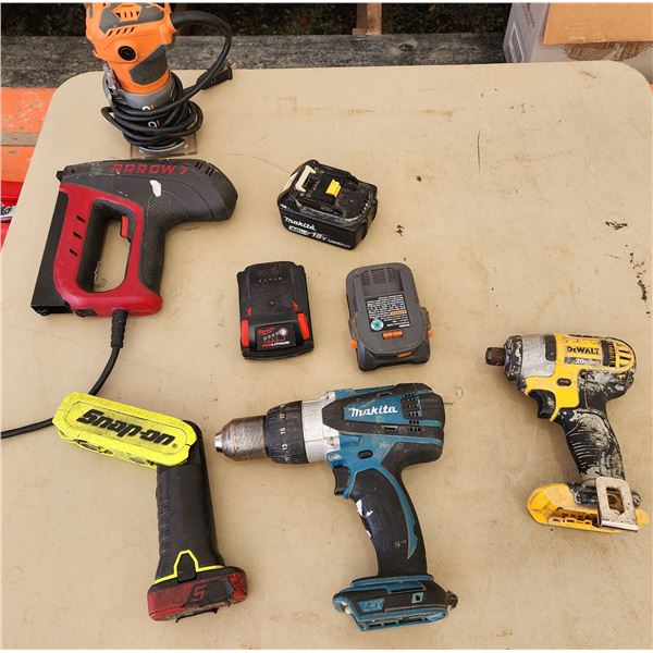 326 -- ARROW NAIL GUN, ROUTER, SNAP ON HANDHELD FLASHLIGHT AND MORE