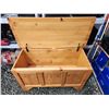 Image 2 : 450 -- HEAVY PINE WOODEN CHEST