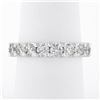 Image 3 : Classic 14k White Gold 2.94 ctw Shared Prong Set Round Diamond Eternity Band Rin