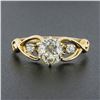 Image 2 : Antique Victorian 10k Gold 1.39 ctw Diamond 3 Stone w/ Open Sides Engagement Rin