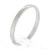 Image 7 : 14K White Gold 1.9mm Domed Polished Plain w/ Notch Stackable Wedding Band Ring