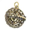 Image 3 : Antique Victorian 14k Gold 2.2 ctw Diamond & Pearl Dual Circle Pin Brooch Pendan
