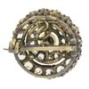 Image 4 : Antique Victorian 14k Gold 2.2 ctw Diamond & Pearl Dual Circle Pin Brooch Pendan