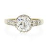 Image 4 : Antique Edwardian French Plat 18k Gold 1.7 ctw GIA European Diamond Solitaire Ri