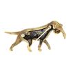 Image 4 : Vintage 18K Gold DETAILED Chesapeake Bay Retriever Hunting Dog & Duck Pin Brooch