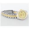 Image 5 : Rolex Ladies Quickset 18K Two Tone Champagne Index Yellow Gold Diamond Bezel Wri