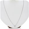 Image 2 : NEW 14k White Gold 0.81 ctw GIA Oval Diamond Solitaire Pendant & Adjustable Chai