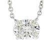 Image 3 : NEW 14k White Gold 0.81 ctw GIA Oval Diamond Solitaire Pendant & Adjustable Chai