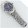 Image 7 : Rolex Mens Stainless Steel Blue Vignette Diamond And Sapphire Datejust Wristwatc