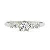 Image 4 : Antique Art Deco Platinum .34 ctw Round Diamond w/ Accents Promise Engagement Ri