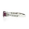 Image 5 : 14k White Gold Oval Pinkish Red Spinel Solitaire & Round Diamond Accents Ring