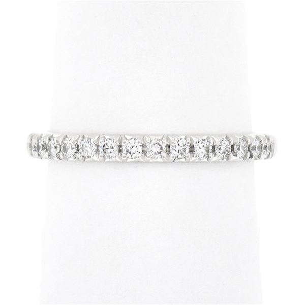 NEW Classic 18k White Gold 0.25 ctw Round Prong Diamond 2.2mm Wedding Band Ring
