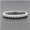 Image 2 : NEW Classic 18k White Gold 0.25 ctw Round Prong Diamond 2.2mm Wedding Band Ring