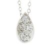 Image 2 : Antique Art Deco 14k Gold 0.50 ctw Pave Diamond Tear Drop Slide Pendant w/ Chain