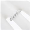 Image 3 : 18k White Gold 1.24 ctw Round Ideal Low Profile Diamond 5 Stone Stack Band Ring