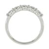 Image 8 : 18k White Gold 1.24 ctw Round Ideal Low Profile Diamond 5 Stone Stack Band Ring