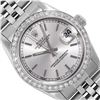 Image 1 : Rolex Midsize 31MM Stainless Steel Silver Index Diamond Bezel Datejust Wristwatc
