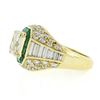 Image 4 : Estate 18k Yellow Gold 6.07 ctw GIA Emerald Cut & Baguette Diamond Engagement Ri