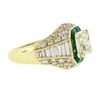Image 5 : Estate 18k Yellow Gold 6.07 ctw GIA Emerald Cut & Baguette Diamond Engagement Ri