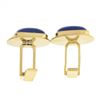 Image 6 : Vintage 14k Yellow Gold & Cushion Cabochon Cut Blue Lapis Mens Swivel Cuff Links