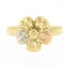 Image 4 : 18k Multi Tone Gold Detailed Polished Finish Multicolor Buttercup Flower Ring
