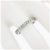 Image 9 : Platinum French Cut Channel 3.0 ctw Diamond Hand Engraved Eternity Band Ring
