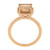Image 7 : NEW 14k Rose Gold 3.13 ctw Emerald Cut Morganite Solitaire Twisted Wire Work Rin
