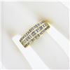 Image 3 : 14k Yellow Gold 1.39 ctw Channel Set Round & Baguette Cut Diamond Wavy Band Ring