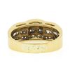 Image 7 : 14k Yellow Gold 1.39 ctw Channel Set Round & Baguette Cut Diamond Wavy Band Ring