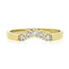 Image 4 : NEW 14k Yellow Gold .26 ctw Round Prong Diamond Curved Stackable Wedding Band Ri