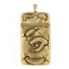 Image 1 : Art Nouveau Repoussï¿½ Snake 18k Gold Open Match Striker Box Pendant w/ Diamond