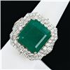 Image 1 : 14.24 ctw Emerald and 2.38 ctw Diamond 18K Yellow Gold Ring