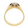 Image 8 : Unisex Antique Victorian 14K Gold 0.43 ctw European Diamond Belcher Solitaire Ri
