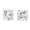 Image 1 : NEW Classic 14k White Gold 0.80 ctw Round Brilliant Diamond Prong Stud Earrings