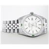 Image 3 : Rolex Mens Stainless Steel Silver Index 18K White Gold Diamond & Emerald Bezel 3
