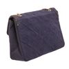 Image 3 : Chanel Navy Blue Fabric Envelope Flap Crossbody Bag