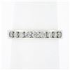 Image 1 : Classic 18k White Gold 0.54 ctw 9 Channel Set Round Diamond Wedding Band Ring