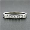 Image 2 : Classic 18k White Gold 0.54 ctw 9 Channel Set Round Diamond Wedding Band Ring