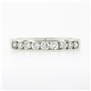 Image 4 : Classic 18k White Gold 0.54 ctw 9 Channel Set Round Diamond Wedding Band Ring