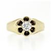 Image 4 : Antique Victorian 14k Yellow Gold Men's 0.57 ctw Old European Diamond Belcher Ri