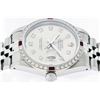 Image 3 : Rolex 36MM Stainless Steel Gray Diamond & White Gold Ruby Datejust Wristwatch