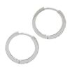 Image 4 : NEW 14k White Gold 0.36 ctw Round Pave Diamond 15.5mm Medium Huggie Hoop Earring