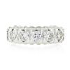 Image 4 : Vintage Platinum 1.30 ctw Round Diamond Large Fishtail Pave Set 5 Stone Band Rin