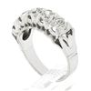 Image 9 : Vintage Platinum 1.30 ctw Round Diamond Large Fishtail Pave Set 5 Stone Band Rin