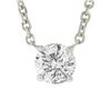 Image 2 : New 14K Gold.38 ctw Round Brilliant Diamond Solitaire Pendant w/ Adjustable Chai