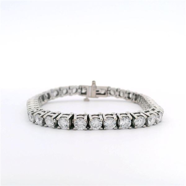 11.98 ctw Diamond Tennis Bracelet - 14KT White Gold